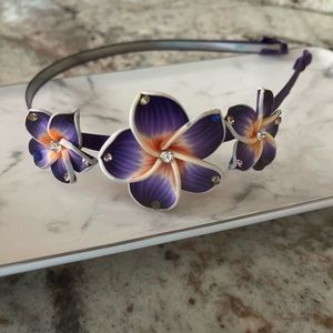 Purple Flowers Headband Used